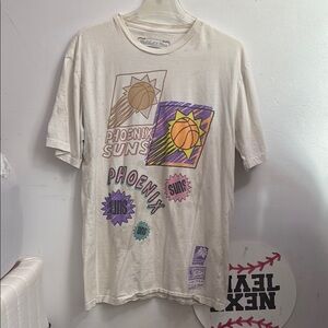 Mitchell & Ness Phoenix Suns Graphic Tee - Cream, Purple, Orange